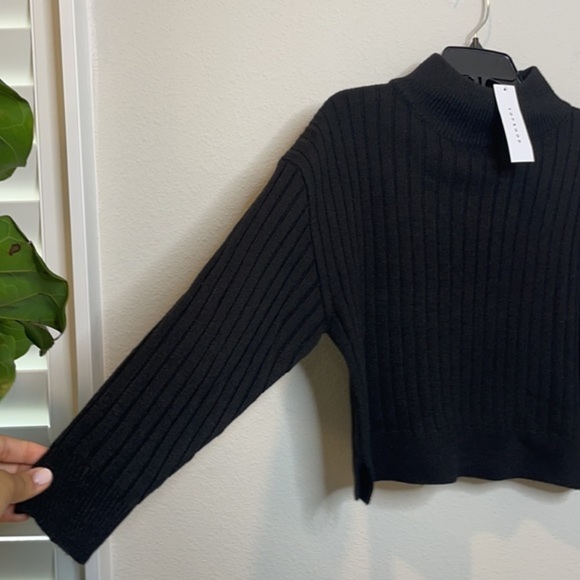 NWT Topshop Mock Neck Rib Top - Picture 6 of 13